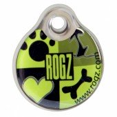 Адресник ROGZ  S зеленый  (d 2,7см), пластик, (IDR27CF)