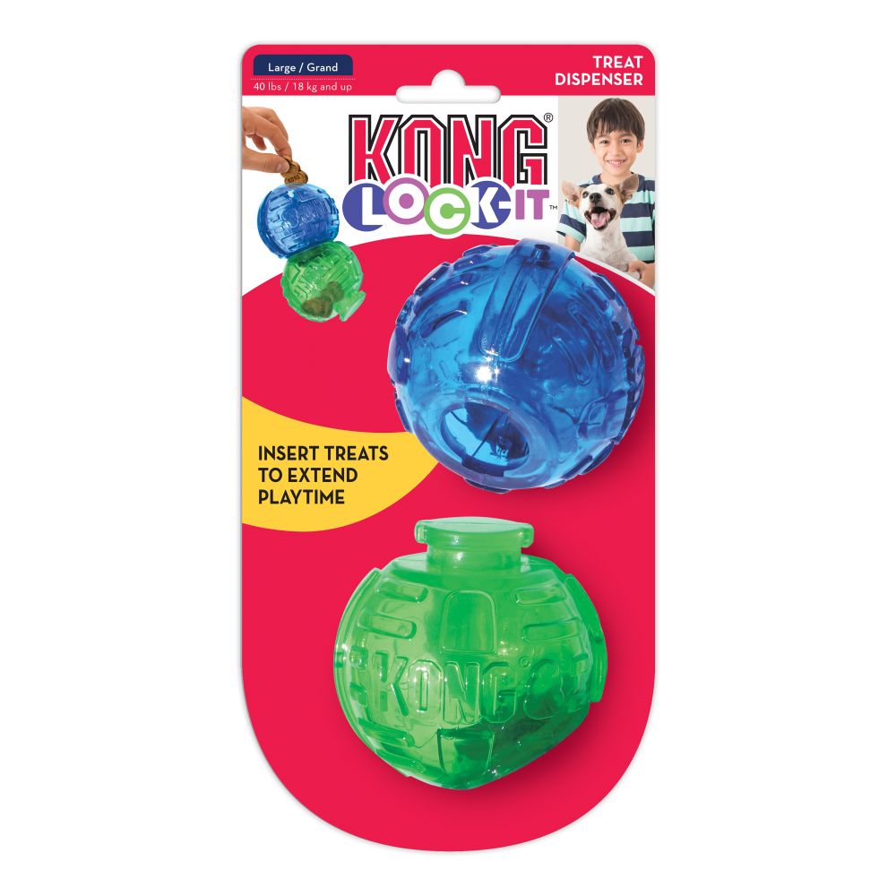Игрушка для собак KONG Lock-It Мячи для лакомств L 2 шт