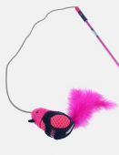 Игрушка для кошек JOYSER Cat Teaser Сменная насадка Птичка со звуковым чипом розовая, 19 см (7065)