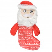 Игрушка для собак плюшевая DUVO+ "Рождественский носок", красная