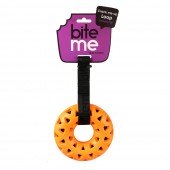 Игрушка для собак Кольцо с петлей "Bite me" оранжевая