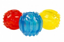 Игрушка для собак DUVO+ "Мяч из TPR с ребрами жесткости", 8см 