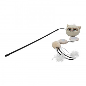 Игрушка для кошек удочка-дразнилка ROSEWOOD  "Сердитый котик с плюшевыми подвесками"