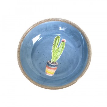 Миска для животных TARHONG "Cactus", голубая с рисунком