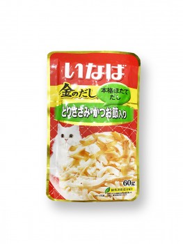 Паучи для кошек INABA "Желе куриное филе+кацуобуси" 60 гр (IC-14)