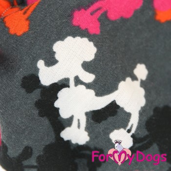 Комбинезон ForMyDogs черно/розовый для девочек (FW419-2017 F)