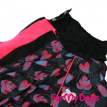 Комбинезон ForMyDogs чёрный/розовый для девочек (FW901/3-2020 F)